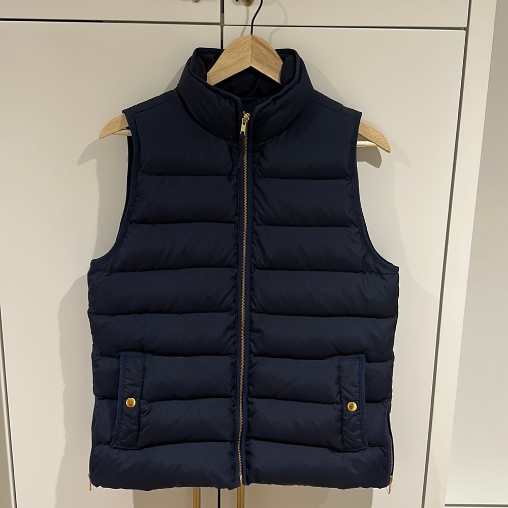 J.CREW puffer vest Navy size medium